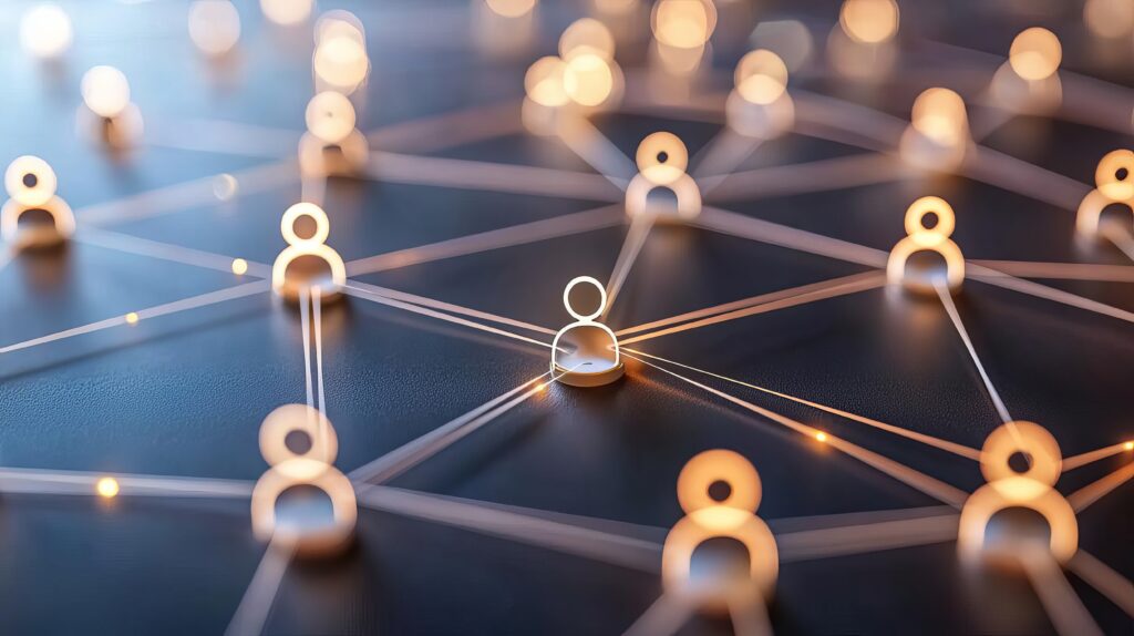 head icons connected together